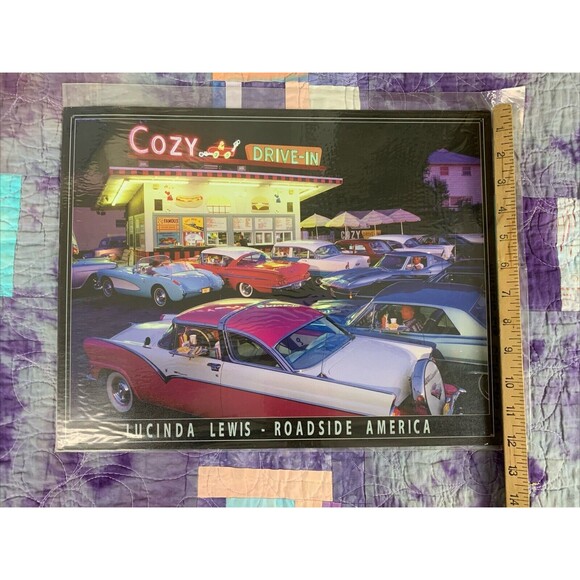 HOT ROD Cozy Drive-In 16x12.5 Roadside America Metal Tin sign Theater Wall Decor - Picture 3 of 3